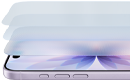 iPhone 17، الجزء الأمامي الخارجي، الجزء الجانبي الخارجي، لقطة مفصلة لطبقات درع السيراميك