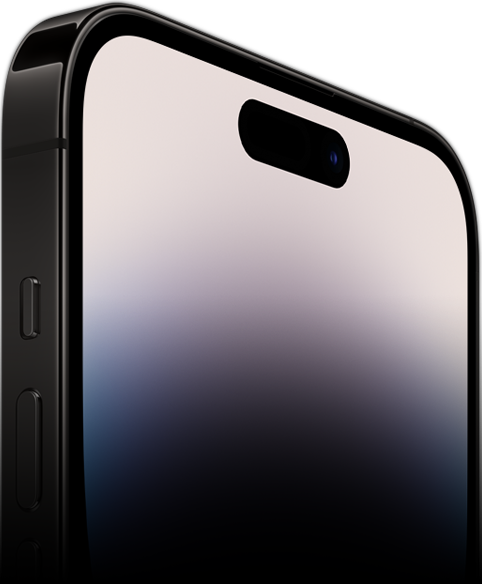 Side view of iPhone 14 Pro showcasing the Ceramic Shield front.