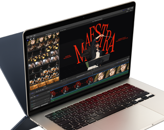 جهاز MacBook Air يعرض تعديل فيديو لإبراز قدرات شريحة M4‏